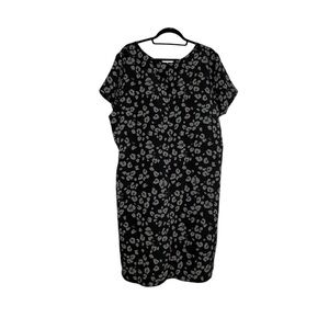 GAP Black Midi Dolman Sleeve Sheath with back zipper Dress EUC BOX20